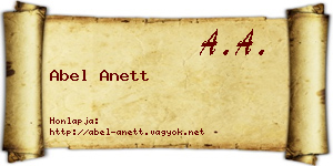 Abel Anett névjegykártya