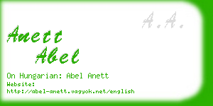 anett abel business card